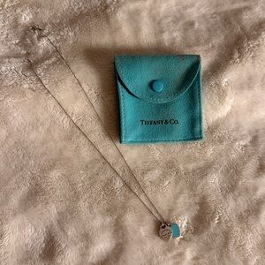 Tiffany & Co. Silver mini Heart Necklace with pouch